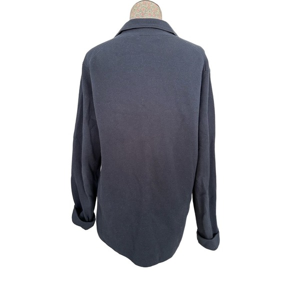 Uniqlo Navy Blue Cotton Blend 3 Button Cardigan Sweater Size Medium - Picture 4 of 6